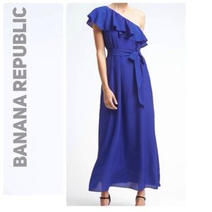 NWT Banana Republic One Shoulder Maxi Dress